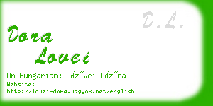 dora lovei business card